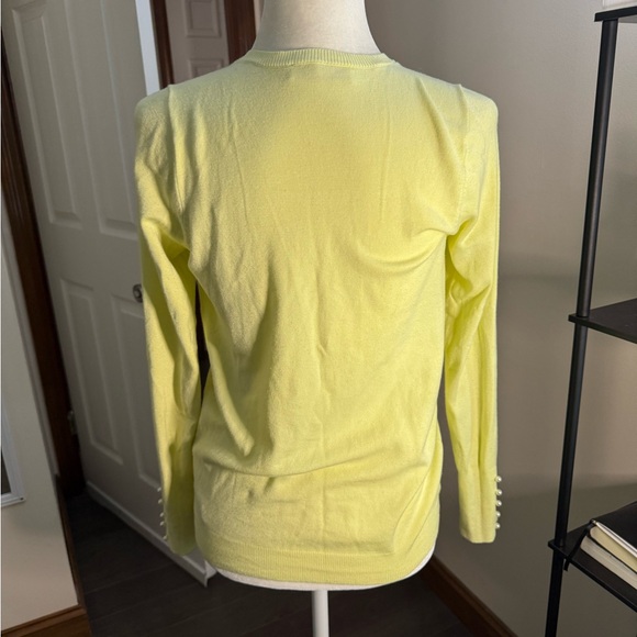 Zara Lemon Button-Up Cardigan Medium - Picture 4 of 10